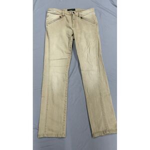 LRL Ralph Lauren Jeans Petites Women 6P Beige Zip Pocket Stretch Denim Comfort‎